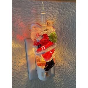 Whimsy Santa Chimney Toys Veilleuse Night Light For Christmas, Works EUC